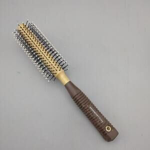 Vintage Spornette #963 Hair Brush Round Brush Brown Styling